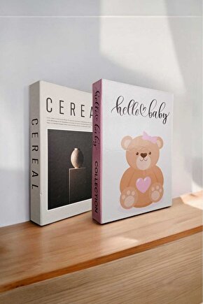 Dekoratif Kitap Görünümlü Kutu 2li Set Decorative Book Looking Box
