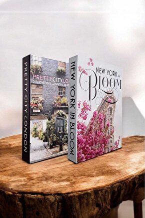 Dekoratif Kitap Görünümlü Kutu 2li Set Decorative Book Looking Box