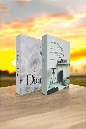 Dekoratif Kitap Görünümlü Kutu 2li Set Decorative Book Looking Box