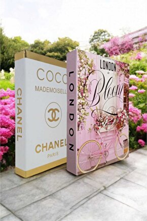 Dekoratif Kitap Görünümlü Kutu 2li Set Decorative Book Looking Box