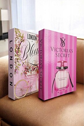 Dekoratif Kitap Görünümlü Kutu 2li Set Decorative Book Looking Box