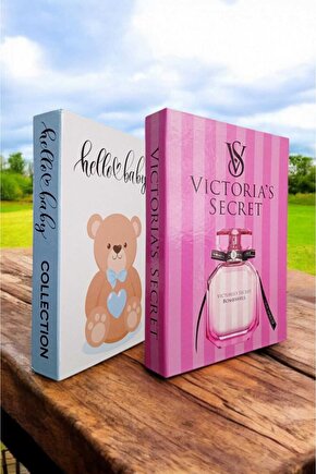 Dekoratif Kitap Görünümlü Kutu 2li Set Decorative Book Looking Box