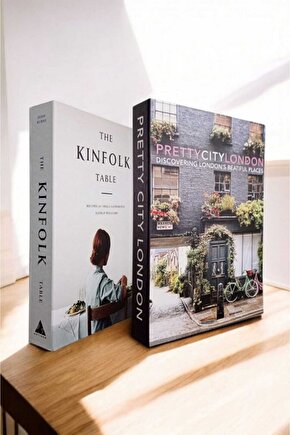 Dekoratif Kitap Görünümlü Kutu 2li Set Decorative Book Looking Box