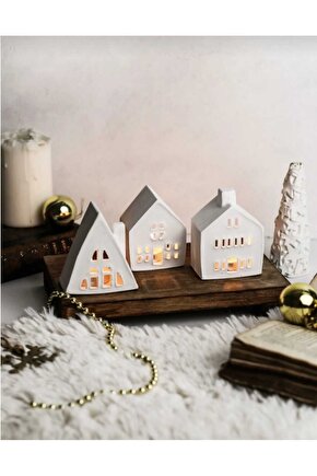3lü Beyaz Ev Mumluk