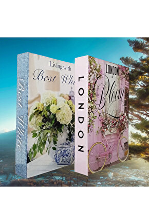 Dekoratif Kitap Görünümlü Kutu 2li Set Decorative Book Looking Box