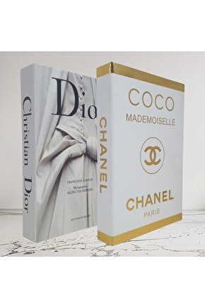 Dekoratif Kitap Görünümlü İçi Açılabilir Kutu 2 Adet