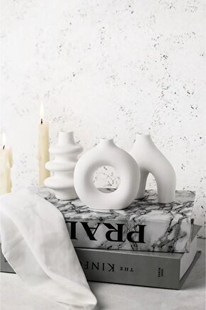 Dekoratif Şık Minimal 3lü Şık Vazo Set