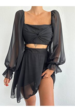 ŞİFON KUMAŞ ELBİSE