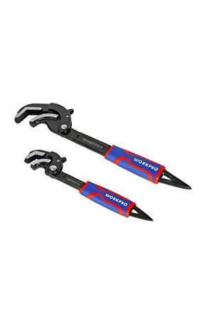 WP202574 2 Parça Otomatik Kilitlemeli Çok Fonksiyonlu Profesyonel Boru Anahtarı Levye Seti