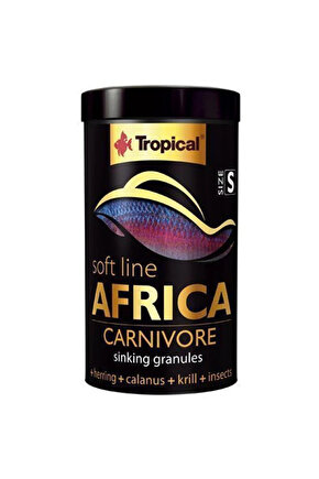 Softline Africa Carnivore S Afrika Balıkları için Dibe Batan Yumuşak Taneli Granül Balık Ye