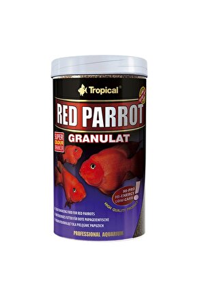 Red Parrot Granulat Kırmızı Papağan Balıkları için Granül Balık Yemi 100 Gr