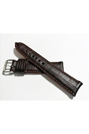 &Her Saate Uyumlu Hakiki  Dana  Derisi  Saat Kordonu 20   mm ( 128 )  kahverengi