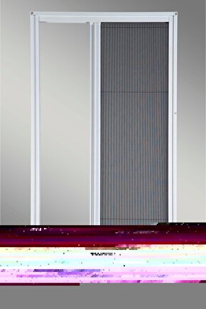 60x168cm Pileli-plise Sineklik-Beyaz Pilise-Pileli Sineklik