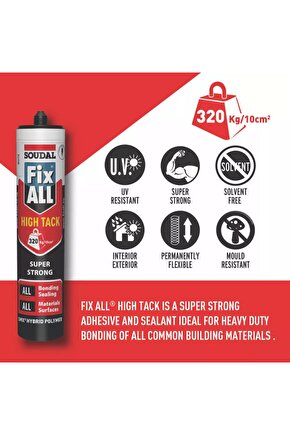 Fix All High Tack Korniş Yapıştırıcı Montaj Silikonu Beyaz