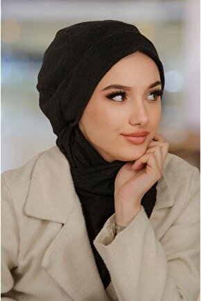 Siyah Triko Tesettür Bere Ve Etol Takım