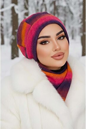 Rengarenk Tesettür Bere ve Etol Takım