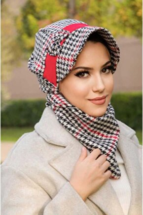 Kazayağı Tesettür Şapka Ve Etol Takım