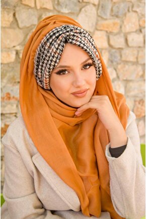 Taba Kazayağı Kışlık Hazır Şal