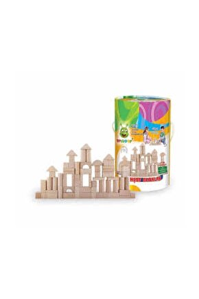 Woodoy Ahşap Bloklar 60 Parça