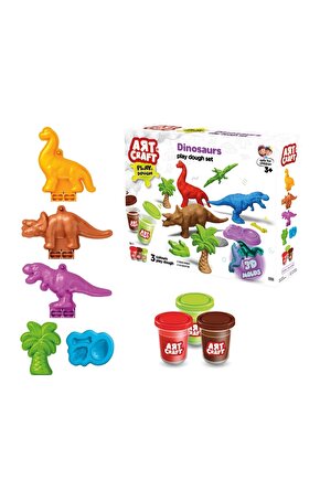 Dinozorlar Oyun Hamur Seti 168 Gr. - Oyun Hamuru Seti - Hamur Setleri - Hamur Kalıpları - Doğal Oyun