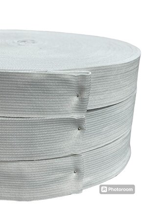 Örme Beyaz Lastik 3 Cm 25 Metre