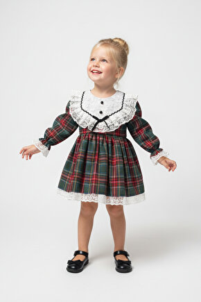 Kız Bebek Elbise Kız Çocuk Elbise Doğum Günü Parti Düğün Özel Gün Uzun Kol Astarlı Elbise