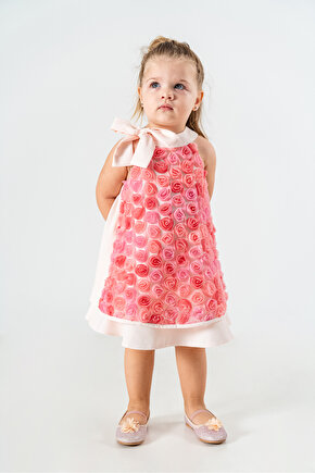 Kız Bebek Kız Çocuk Doğum Günü Parti Düğün Elbise Kısa Kol Kolsuz Fırfırlı Tüllü Tütülü Tütü Astarlı