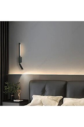 6+3 Watt, Döner Direk, Oynar Başlıklı Led Yatakbaşı Armatür, Led Duvar Aplik, Modern Yatakbaşı Aplik