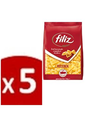 Filiz Kelebek Makarna 500 gr 5 Li Paket