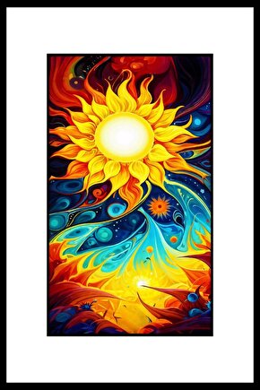 Güneş Patlaması Digital Art ( ÇERÇEVESİZ - ÇERÇEVE YOKTUR ) ( ULTRA HD ) FOLYO AFİŞ - POSTER