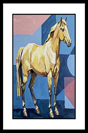 Beyaz Kısrak Digital Art ( ÇERÇEVESİZ - ÇERÇEVE YOKTUR ) ( ULTRA HD ) FOLYO AFİŞ - POSTER