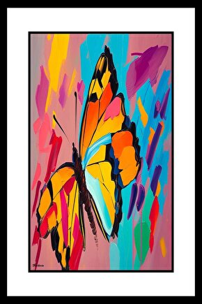 Yağlıboya Çizim Kelebek Digital Art ( ÇERÇEVESİZ - ÇERÇEVE YOKTUR ) ( ULTRA HD ) FOLYO AFİŞ - POSTER