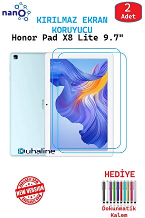 2 ADET Honor Pad X8 Lite 9.7Tablet İçin Tam Uyumlu Ekran Koruyucu Şeffaf Cam Nano HD Esnek Kırılmaz