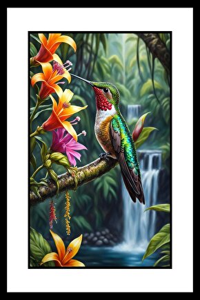 Kuş Cenneti Digital Art ( ÇERÇEVESİZ - ÇERÇEVE YOKTUR ) ( ULTRA HD ) FOLYO AFİŞ - POSTER