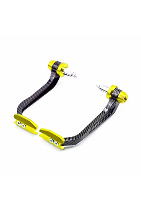 Motosiklet Manet Koruma Takımı Karbon Model Renk Sarı Üniversal