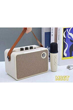 MİKROFONLU BLUETOOTH SPEAKER ŞARJLI KABLOSUZ KARAOKE HOPARLÖR PARTY BOX SES BOMBASI