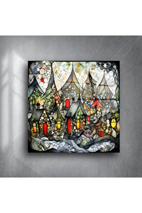 Masalsı Köy Temalı Cam Tablo