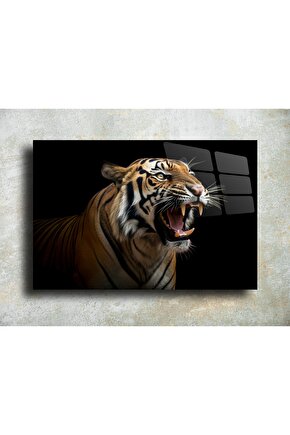 Kaplan Görseli Cam Tablo Duvar Dekoru 4