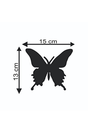 2 Adet Kelebek Ahşap Duvar Dekoru Zenginleştirici Model 1