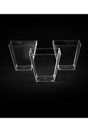 STD Plastik Akrilik Prizma Kübik Kase 200cc *-10*adet - Kapaksız Klasik