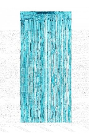 Parti Kutlama Arka Fon Kapı Perdesi - Metalize (90x240cm) Renk Mavi