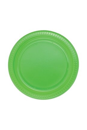 Renkli Tabak Plastik 25li Yeşil Yanında Aynı Renk 5 Kristal Bardak Hediye!!!!