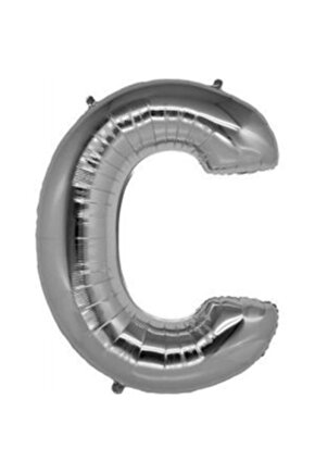 C Harf Gümüş Folyo Balon (40inç) 100cm