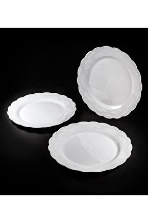 Plastik Tabak Ps - 18.5cm 6 Adet (1 Paket) Beyaz