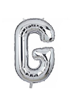 G Harfi Folyo Gümüş Harf Balon 100 cm