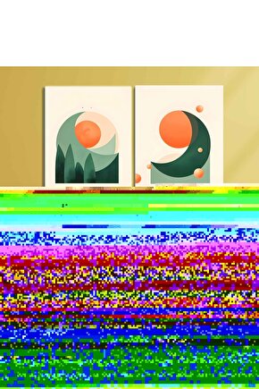 Matisse - Sanat - Soyut - Doğa - Ev - Yaşam ( 2 Li Çerçevesiz ) Poster - Afiş - Tablo NNHT446