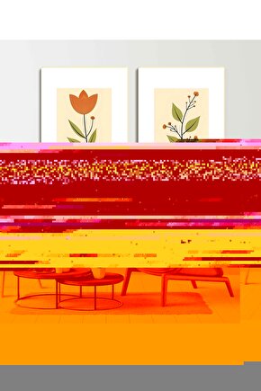 Matisse - Sanat - Soyut - Doğa - Ev - Yaşam ( 2 Li Çerçevesiz ) Poster - Afiş - Tablo NNHT590