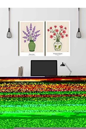 Matisse - Sanat - Soyut - Doğa - Ev - Yaşam ( 2 Li Çerçevesiz ) Poster - Afiş - Tablo NNHT192