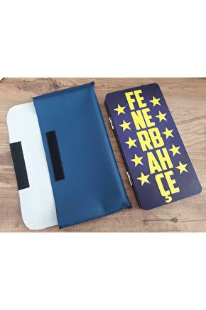 Mini Tavla Seyahat Tavla Cep Tavla 24x24 Özel Deri Kılıflı-FENERBAHÇE