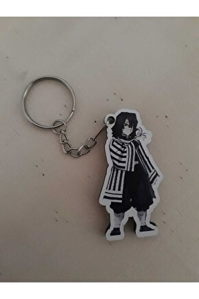 Anime Manga Obanai Iguro Çift Taraflı Ahşap Anahtarlık